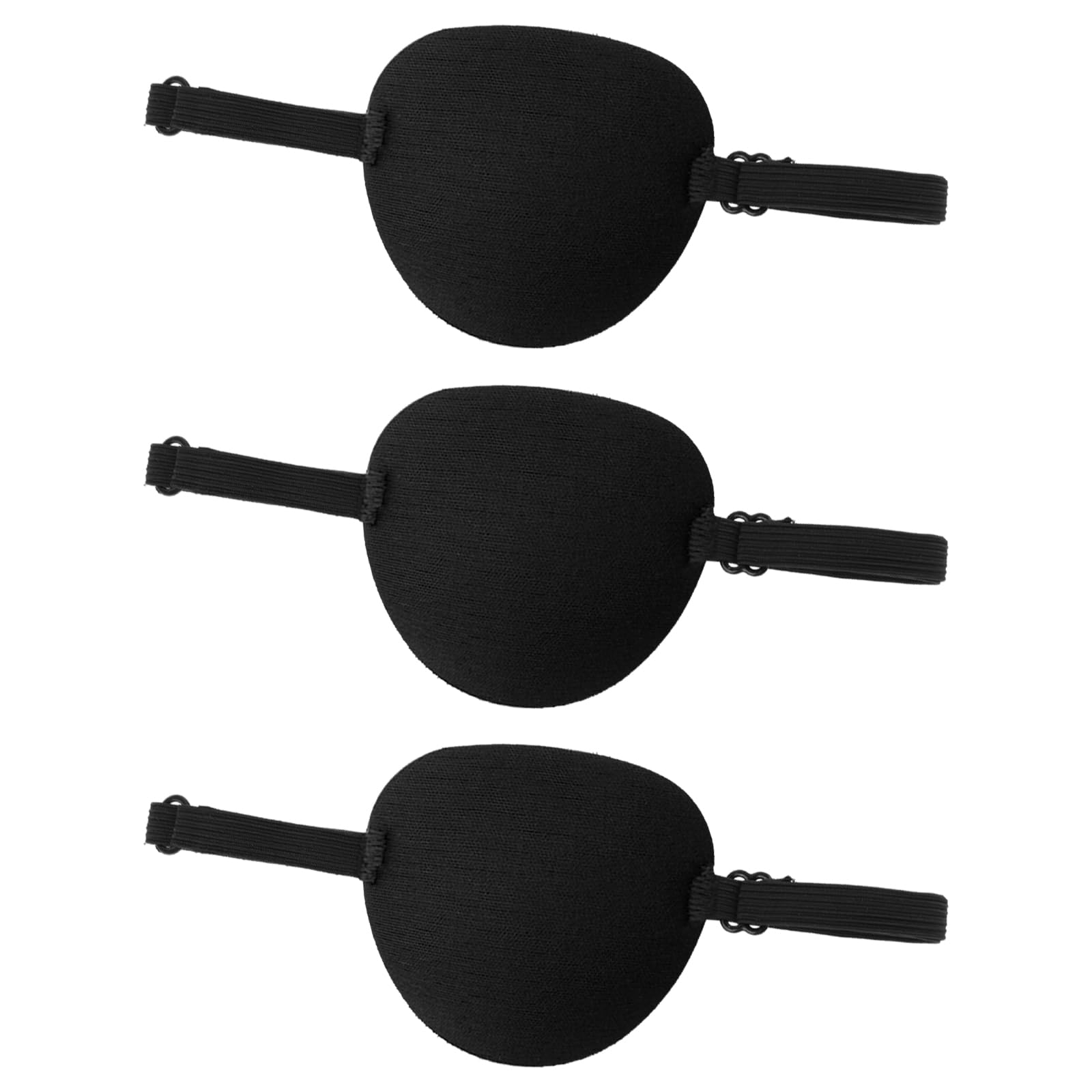 Dimeho - 3 parches oculares médicos 3D ajustables para ambliopía, ojo vago, reutilizables, pirata, para adultos, para ojo izquierdo o derecho, disfraz de cosplay