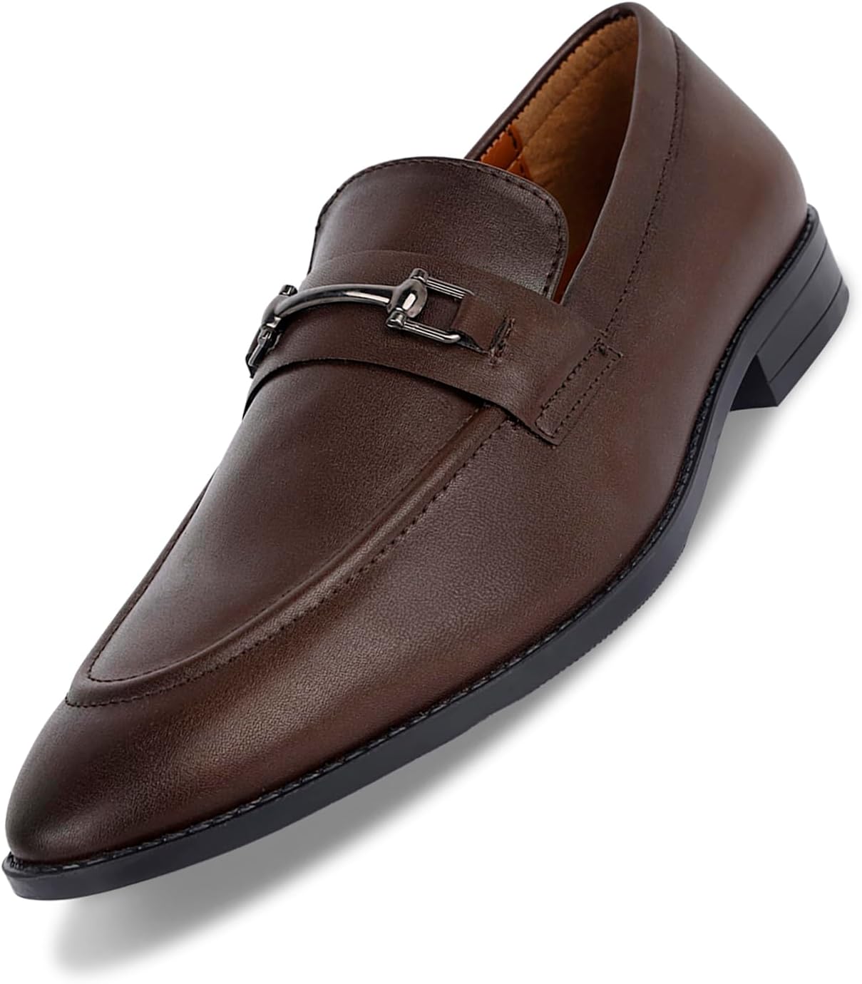 LOUIS STITCHLoafers Formal Shoes for Men |Slip-On Moccasins with Buckle | Ideal for Business, Casual, Parties (LSRGMCABBB)