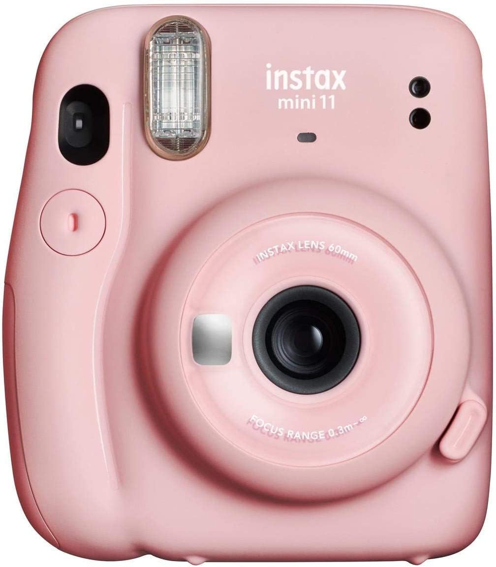 Fujifilm Instax Mini 11 Instant Film Camera, Bundeled with Fujifilm instax Mini Instant Daylight Film Twin Pack, 20 Exposures (Blush Pink)