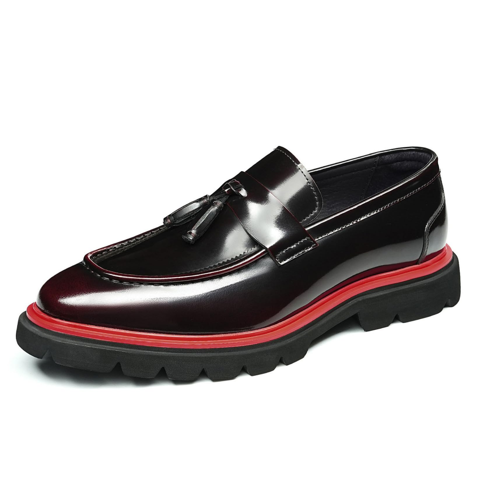 Genérico Mocasines Hombre con Borlas De Lujo Zapatos Elegantes De Negocios para Bodas Oficina Reuniones Ejecutivas Y Eventos Formales