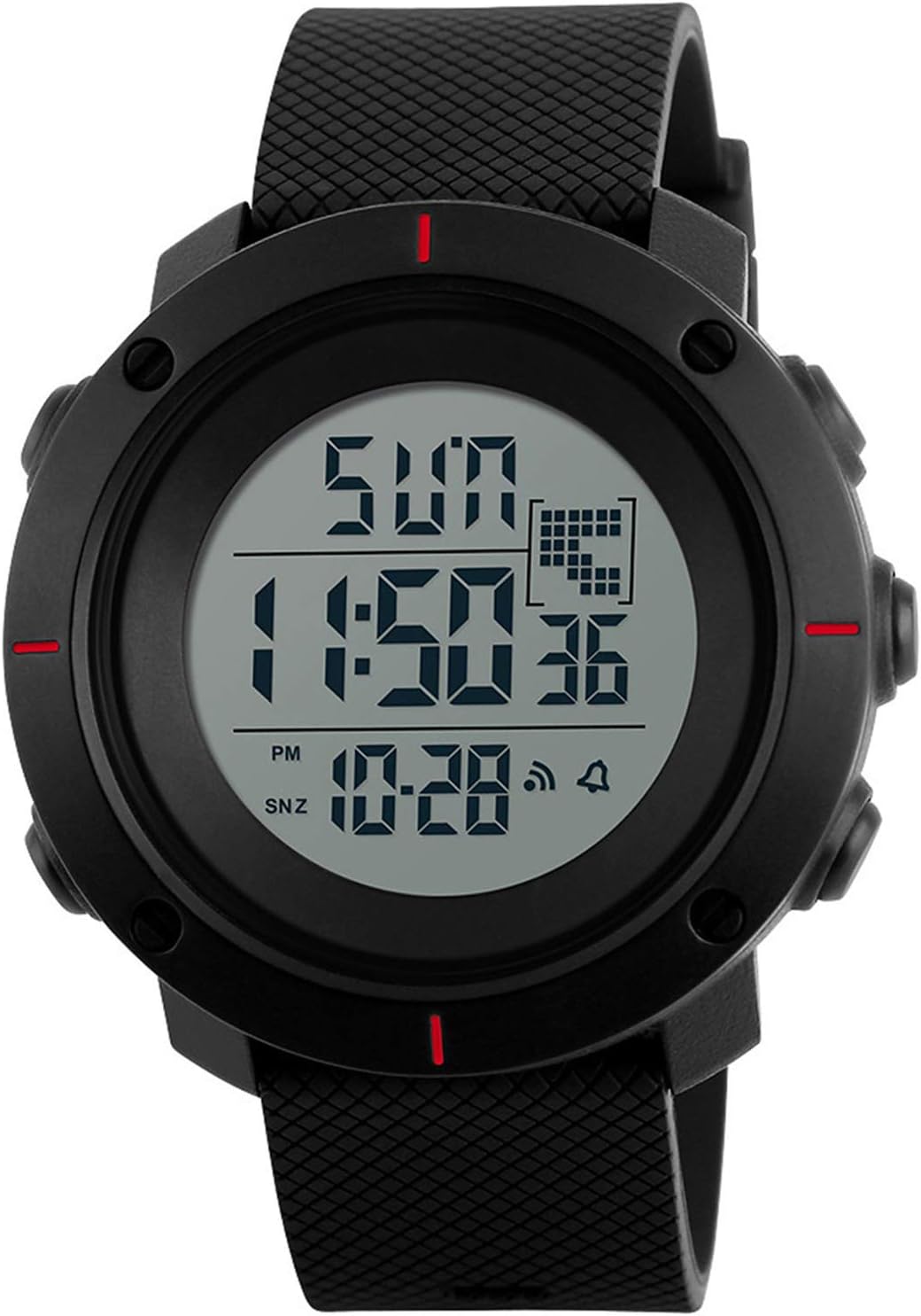 MASTOP Large Face Mens Military Multifunction Digital LED Quartz Sports Watch Alarm Watches for Men Waterproof Stopwatch Simple Army Watch