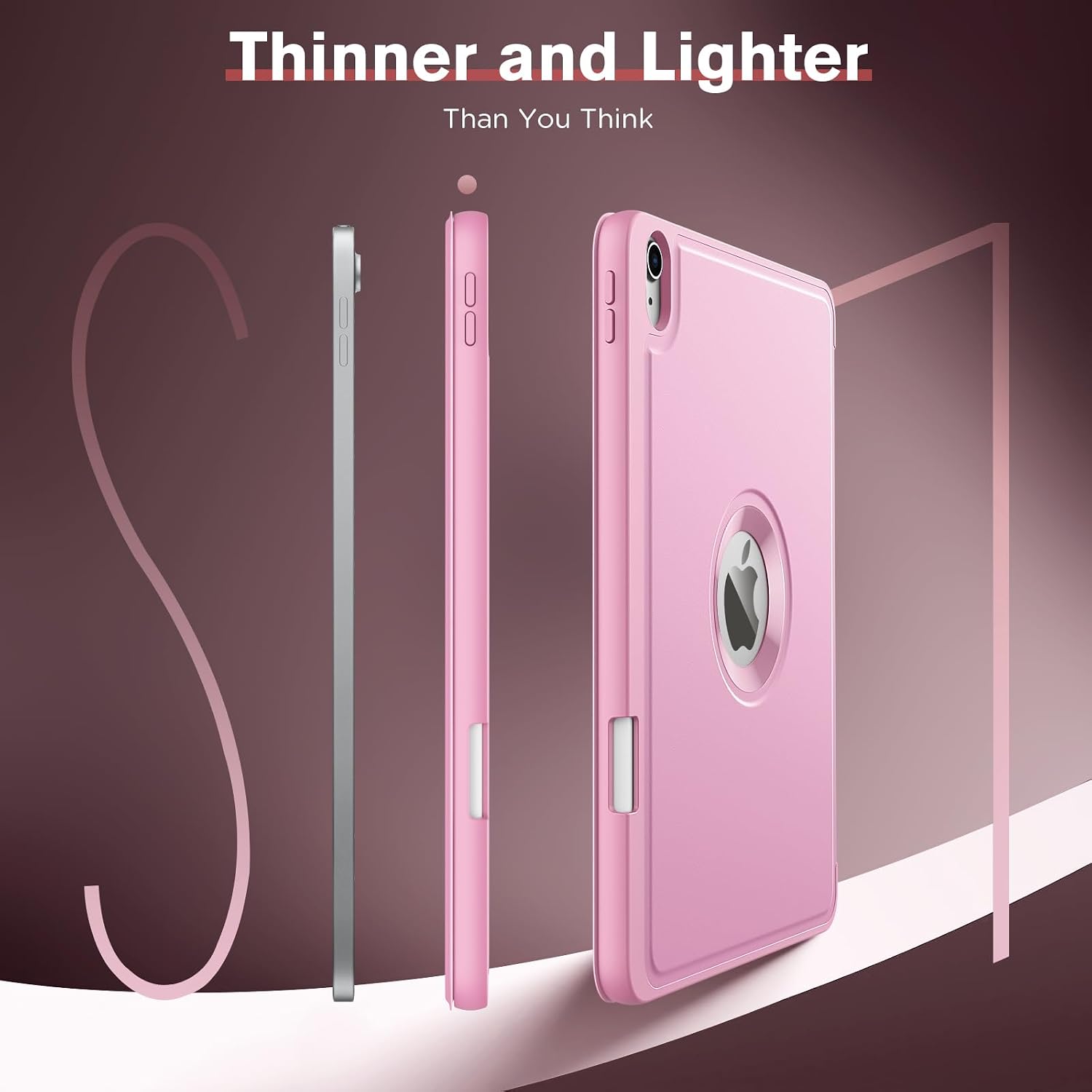 MoKo for iPad (A16) 11th Generation 2025 11-inch/10th Generation 10th 2022 10.9 inch Case with Pencil Holder, Smart Trifold Protective iPad Case with Soft TPU Back Stand Cover, Auto Wake/Sleep, Pink