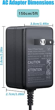 SoulBay 4.2V Charger for Wahl Mag Trimmer 9888L Lithium Clipper | Fits 9818 9818L 9854L 9864 9685 WNT-8 WNT-9 S003HU0420060 Replacement, For Beard Shaver Groomers, Class 2 Power Supply