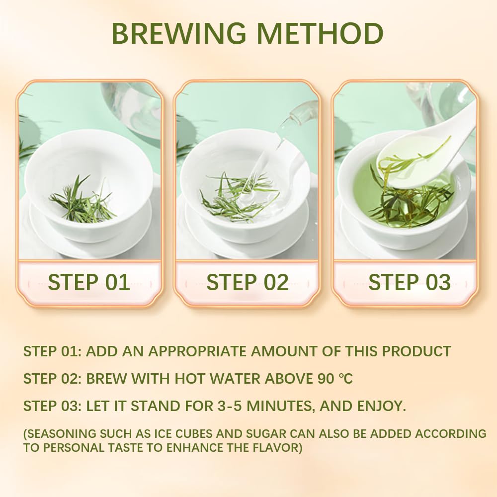 SIJIYUNLI-Bamboo Leaf Tea 20g/0.7oz Original ecological bamboo leaves without any additives bring a cool and refreshing feeling in hot summer - Image 7