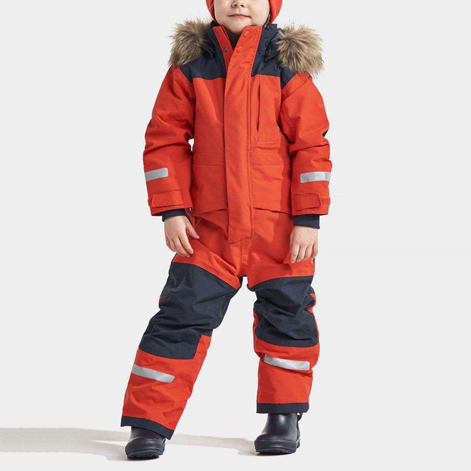 Combinaison de Ski Enfants Garçons Fille Doudoune à Capuche Zippé Imperméable Combinaison Pluie Enfant Ado Ensembles de Neige Veste en Duvet Hiver Chaud Tenue Plein Air