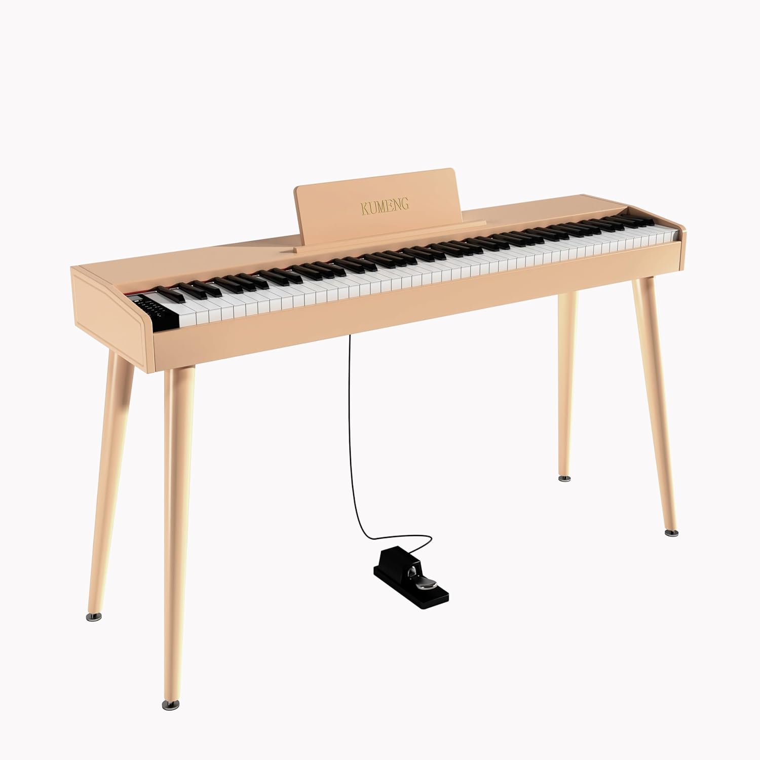 digital Piano 88 Key Semi Weighted Keyboard,Full-size Electric Piano for Beginners,with Sheet Music Stand,Pedal,Power Adapter,Headphone Mode,USB-MIDI (KU-3506 Digital Piano with Stand