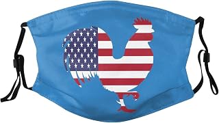 American Flag Chicken Rooster Mask Protect Respiratory System Breathe with Peace of Mind Black
