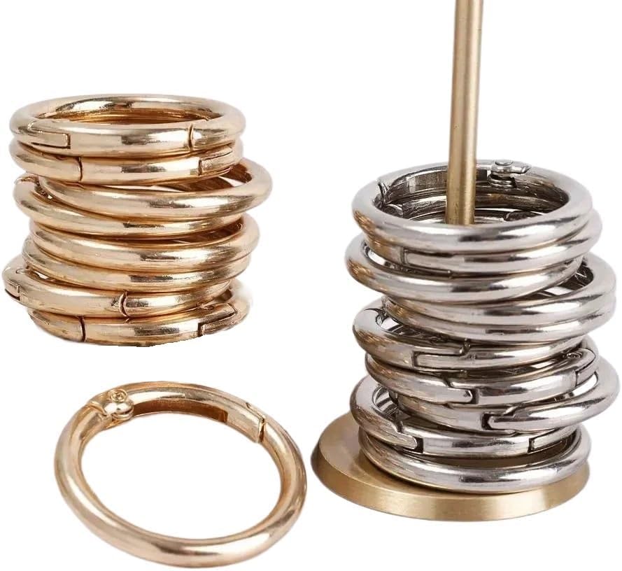 Zestaw breloczków do kluczy, 5 metalowych sprzączek sprężynowych do biżuterii DIY i breloków, trwałe i wszechstronne złącze do kluczy do projektów rzemieślniczych
