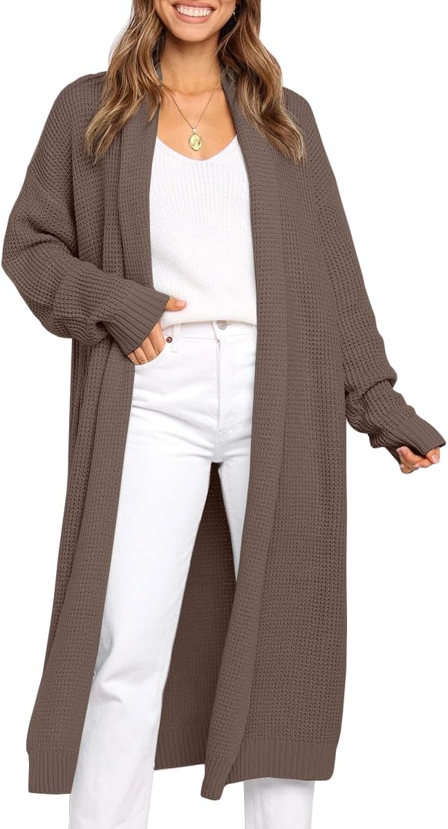 Long Cardigan Sweaters for Women Fall Oversized Open Front Winter Coat