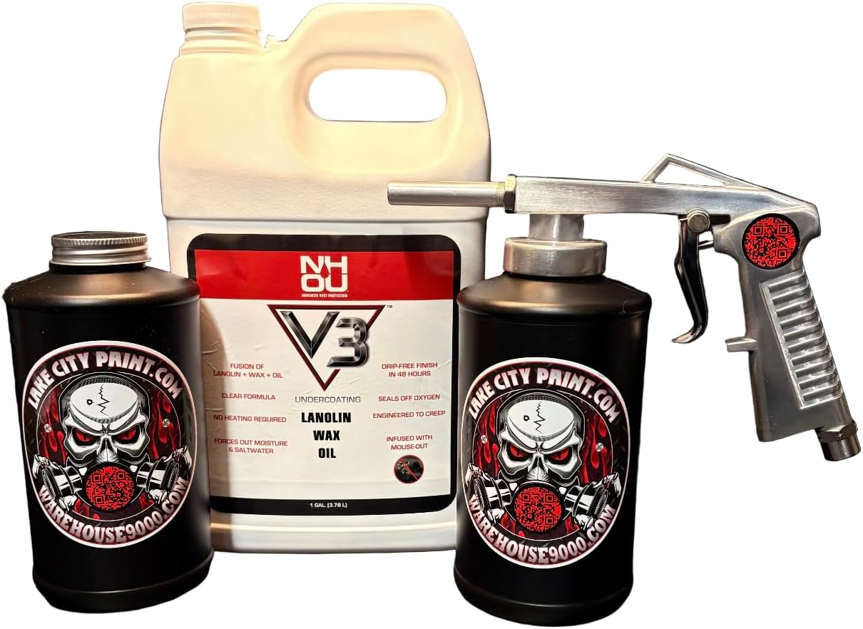 NH Oil V3 Clear Standard Economy Undercoating Gun Kit (2 B Quart Bottles)