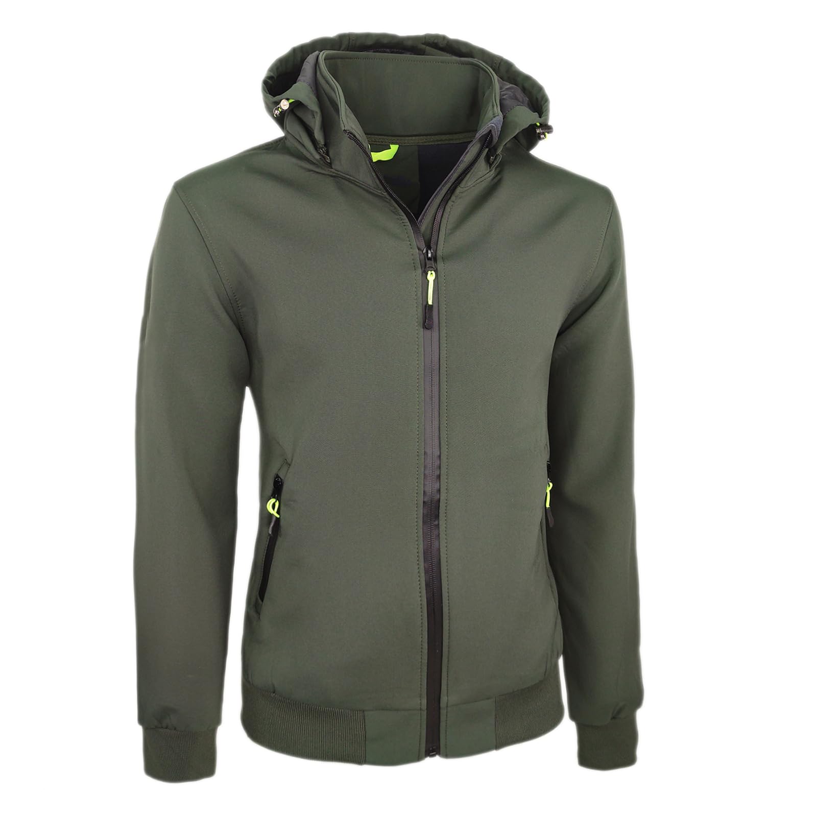 Giubbotto Uomo Termico Invernale Softshell Impermeabile Antivento con Cappuccio Giacca In Pile Calda