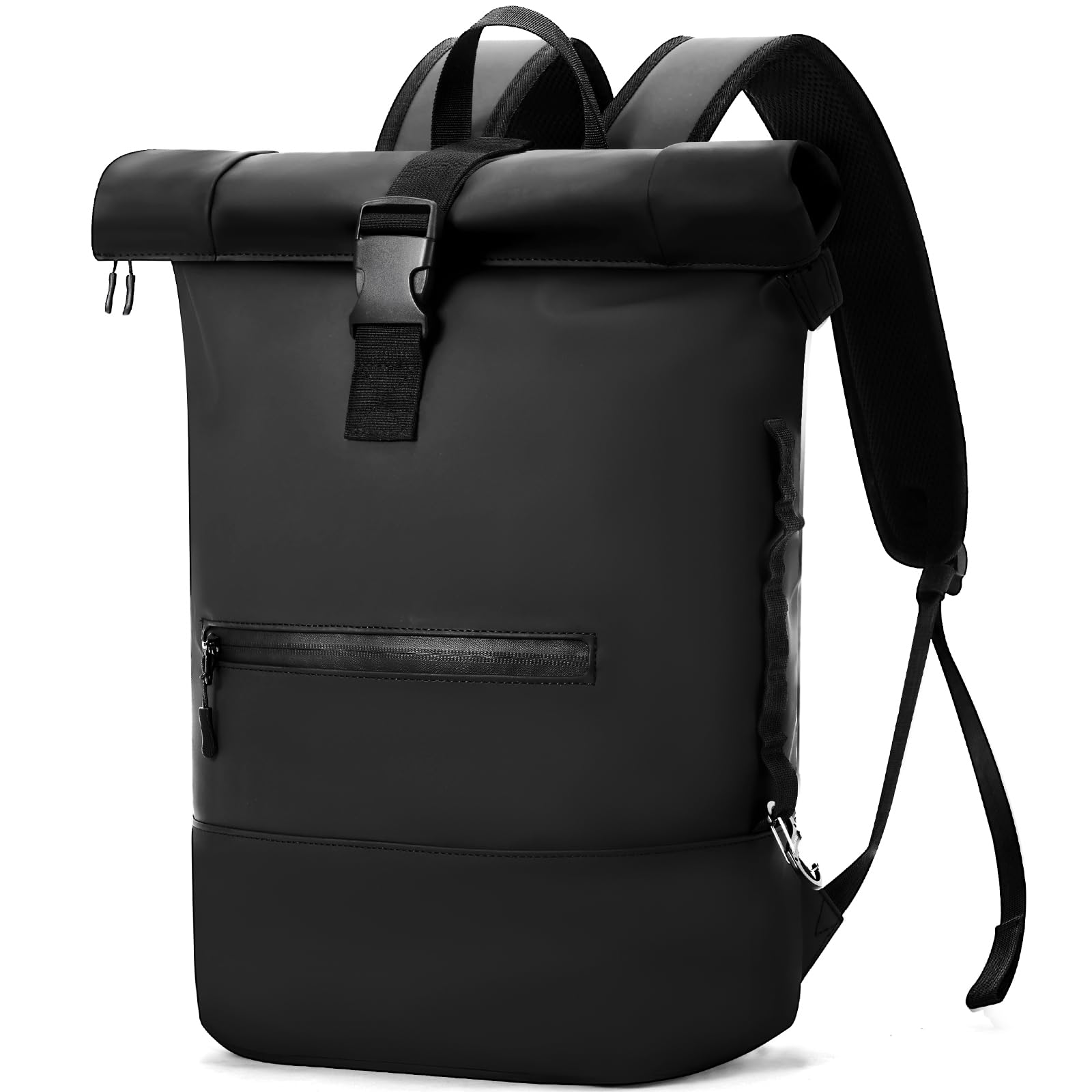 Zaino arrotolabile impermeabile per computer portatile per uomini e donne, zaino per laptop da 17 pollici con fibbia multifunzionale per arrampicata, per scuola, viaggi, lavoro e affari
