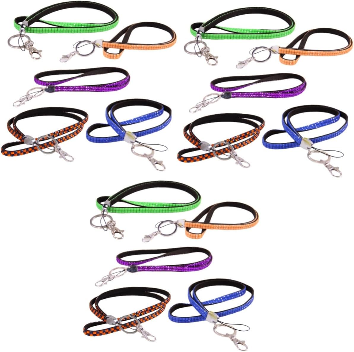 TEHAUX 15pcs Shiny Rhinestone Phone Lanyards Crossbody Safety Straps for Smartphones for Hands Use While Traveling Shopping Hiking Random Colors