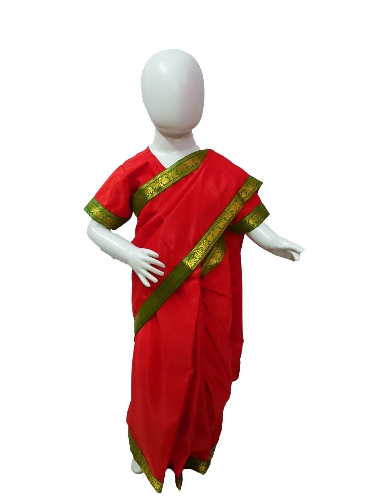 BookMyCostume Teacher Red Saari Profession Kids & Adults Fancy Dress Costume 4-5 years (B08KT93ZGK) Amazon Price History, Amazon Price Tracker