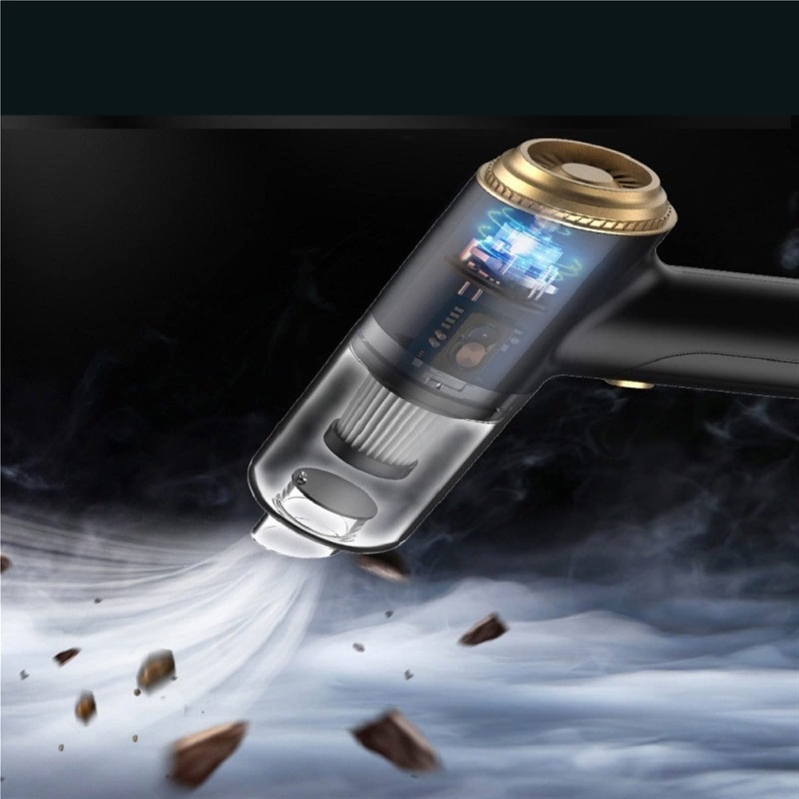 Aspirapolvere Senza Fili per Pavimenti duri per Mini aspirapolvere ciclonico con Ricarica USB Aspirapolvere Wireless per scrivania da casa Portatile