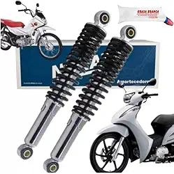 Combo Par Amortecedor Traseiro Biz 100 110 125 e C100 e Pop 100 e 110 1998 a 2023 Nakata e Graxa