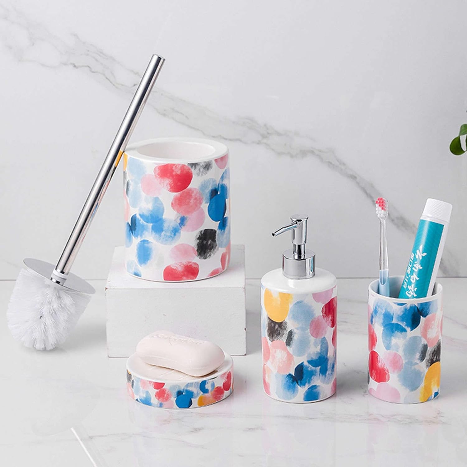 Dozownik mydła, Kolorowy uchwyt na szczotkę Środek do czyszczenia-Kolorowy-Uchwyt(Mouthwash Cup)