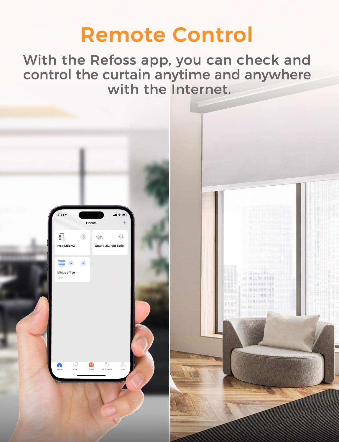 Refoss Interruptor de Persianas WiFi con Apple HomeKit, Interruptor de Cortina Táctil Inteligente con Control Porcentual y Temporizador, LED Controlable, Compatible con Siri, Alexa, Google, 2 Piezas