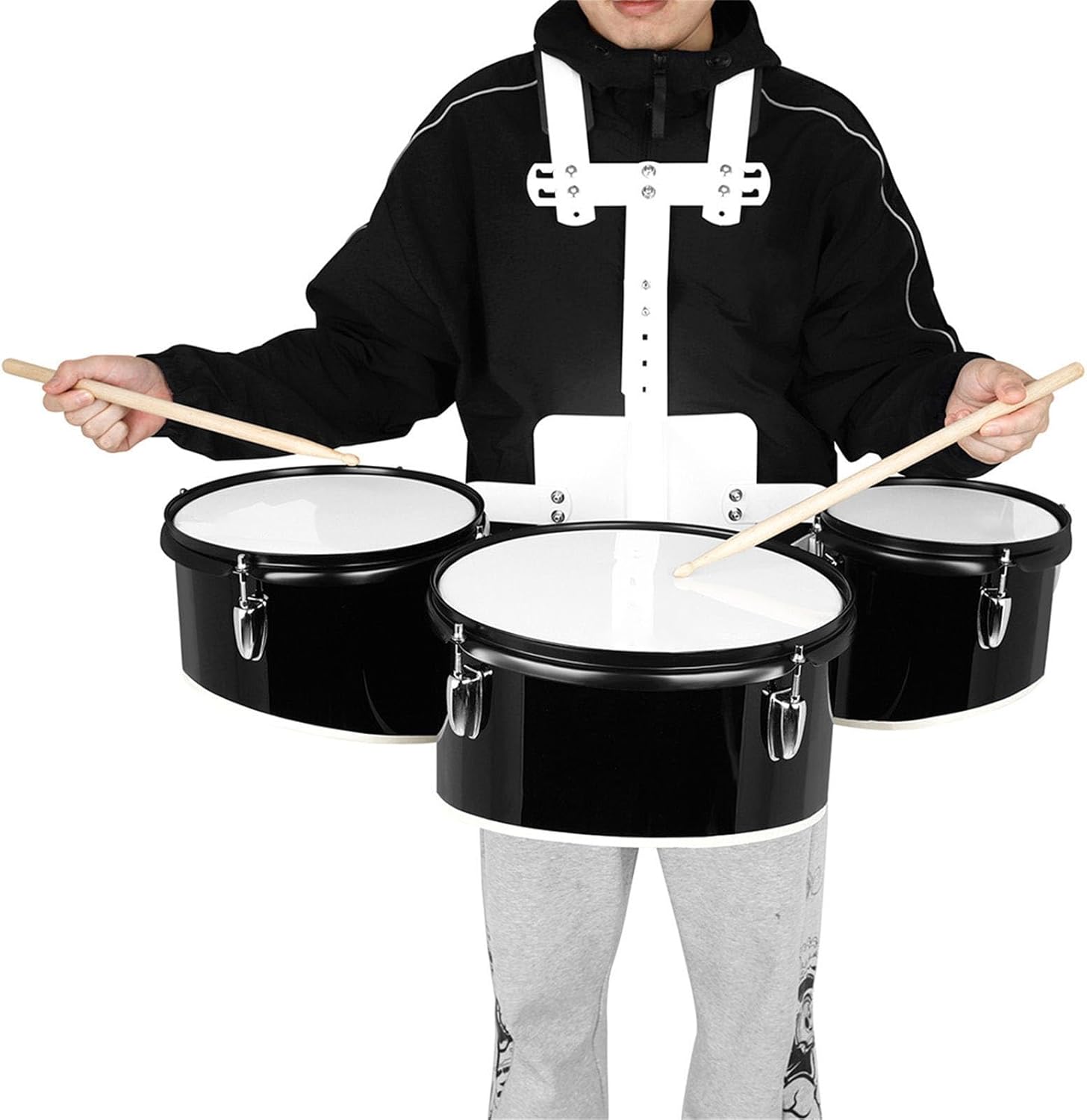Multiple Tone Drum Triple Tone Drum with Back Frame, Triple Tone Drum Back Frame Drum, Double Tone Drum Set for Band