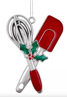 Spatula & Whisk Metal Christmas Tree Ornament - Pastry Chef Baking