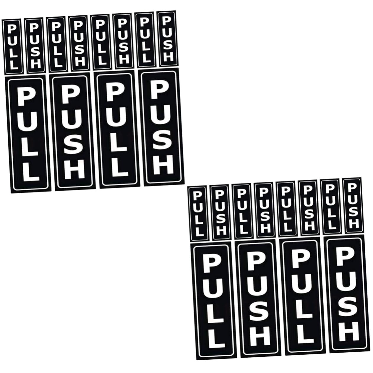 Autocollants pousser tirer pour porte Jojofuny décalcomanies créatives durables lot de 12