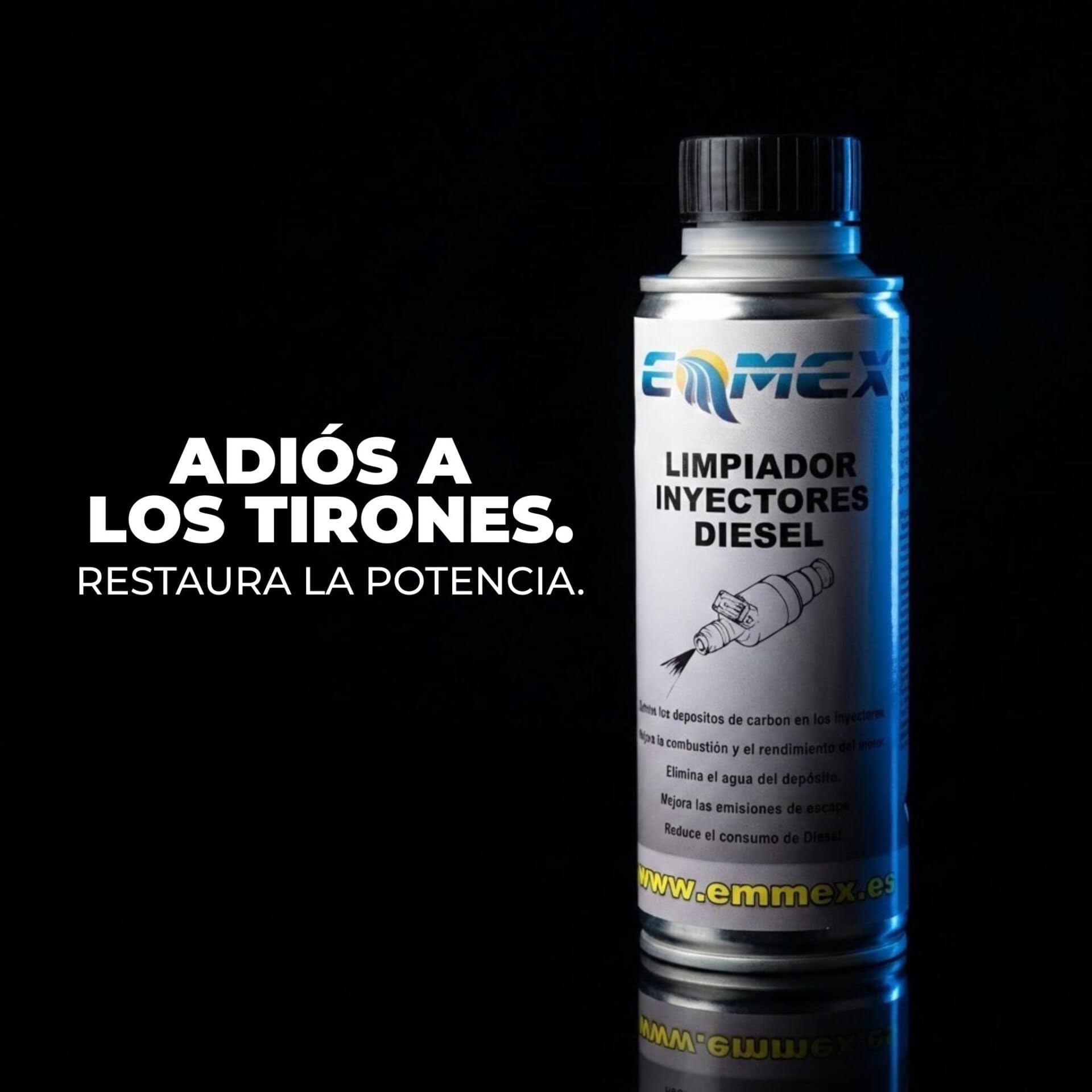EMMEX Limpiador de Inyectores Diésel 250ml con Antifricción | Pack Profesional de 6 Unidades para Talleres y Flotas | Aditivo Concentrado Descarbonizador de Motores Common Rail