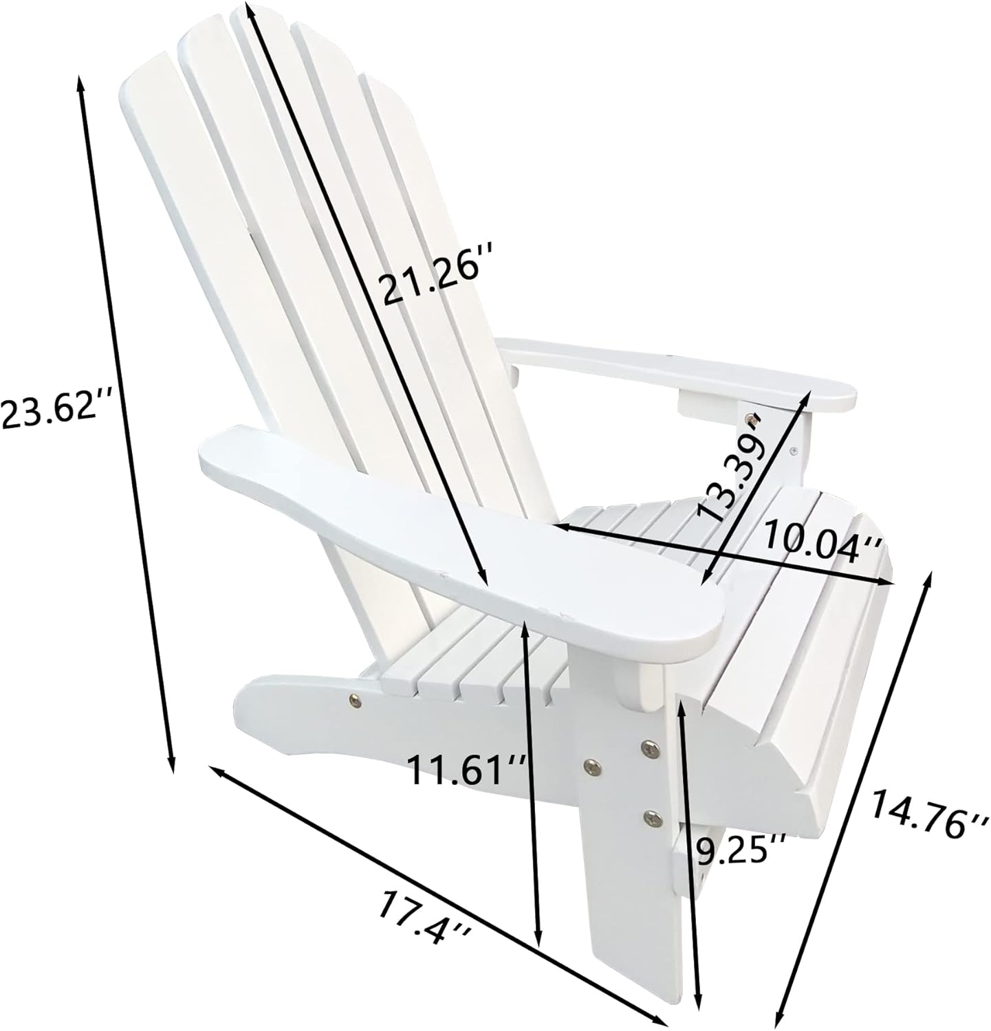 Outdoor or Indoor Wood Children Chair,White