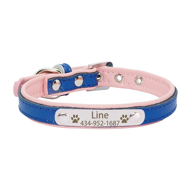 Collar De Perro Mascota con Etiqueta De Nombre Grabada Personalizada para Perros Pequeños,Medianos…