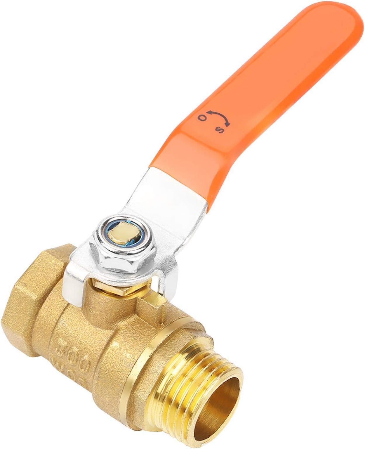 BuyWeek Ball Valve, 1/2" BSP DN15 Male and Female Thread Pipe Ball Valve Brass Water Mini Ball Valve Shut Off Switch