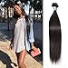 Msbeauty Brazilian Remy Silky Straight Hair weave 1 Bundles of 20 inch 100g Grade 5A Straight Virgin Human Hair Natural Color