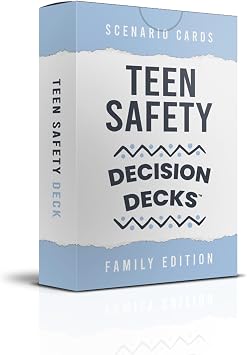 Teen Safety Scenario Cards; 60 Scenario-Based Questions Designed to Help You and Your Teen Grow and Learn How to Stay Safe Both Online and in The Real World.