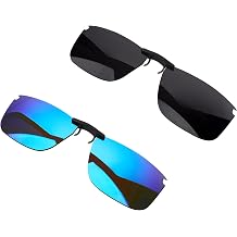 OOWLIT Replacement Polarized Unisex Clip on Lenses Compatible with Oakley Socket 5.0 OX3217 55mm Glasses Frames