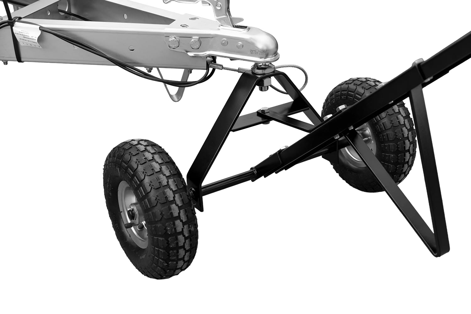 UNITRAILER Carro de Maniobra para Remolque de 270 kg con Bola de 50 mm | Estructura de acero con ruedas neumáticas de 10 pulgadas. Para mover caravanas, remolques de motos y barcos en garajes.