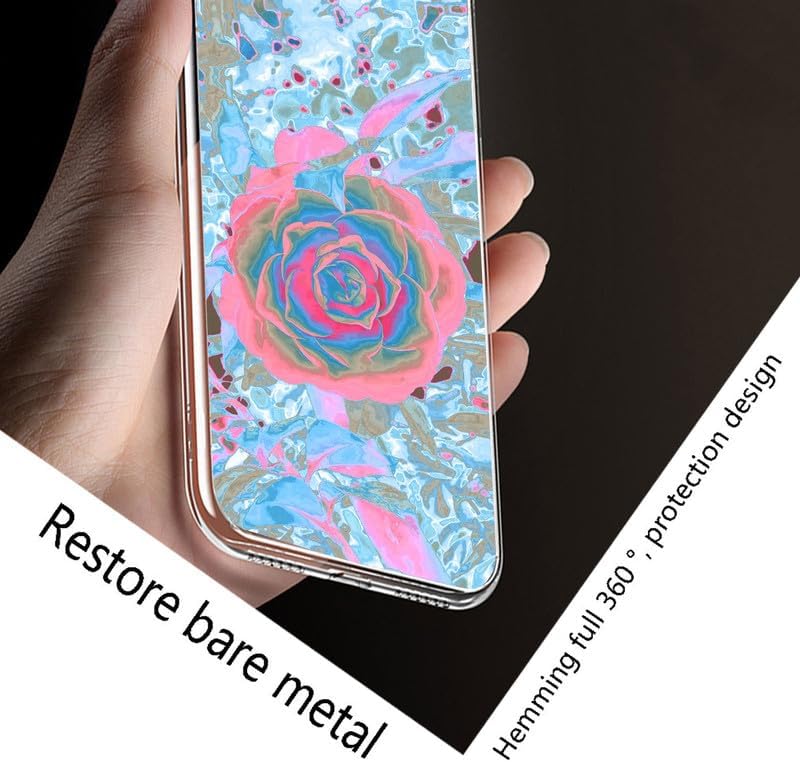 Phone Case + Screen Protector for Doogee DK10 (6.67"), Ultra Thin Shockproof Soft Silicone Clear Cover for Doogee DK10 Case with Tempered Glass - Flowers Blossom