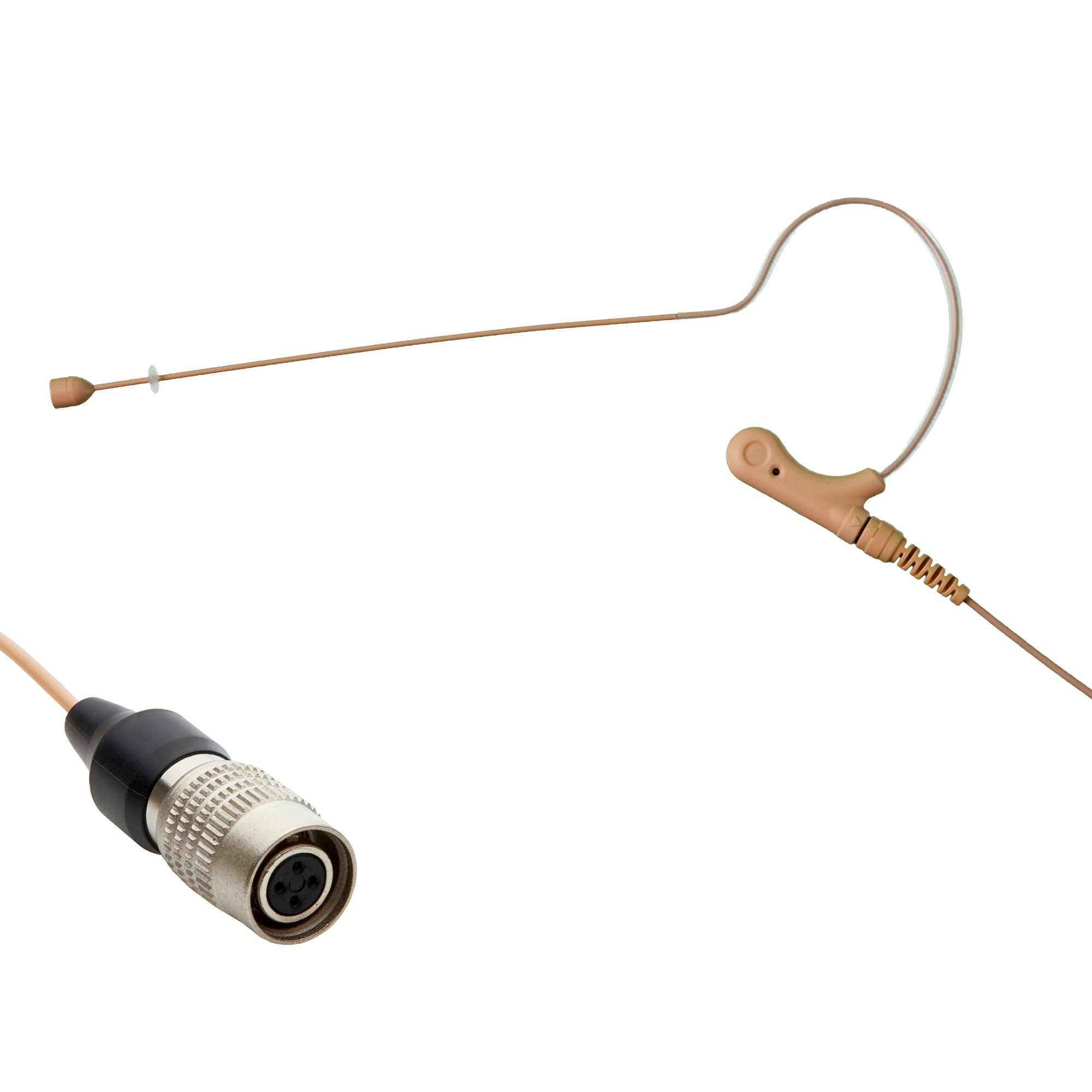 Airwave TechnologiesHSD-SLIMLINE+SE Single Ear Head Worn Microphone with Detachable Cable (AT - Audio Technica cW Generation 3 Compatible, Tan)
