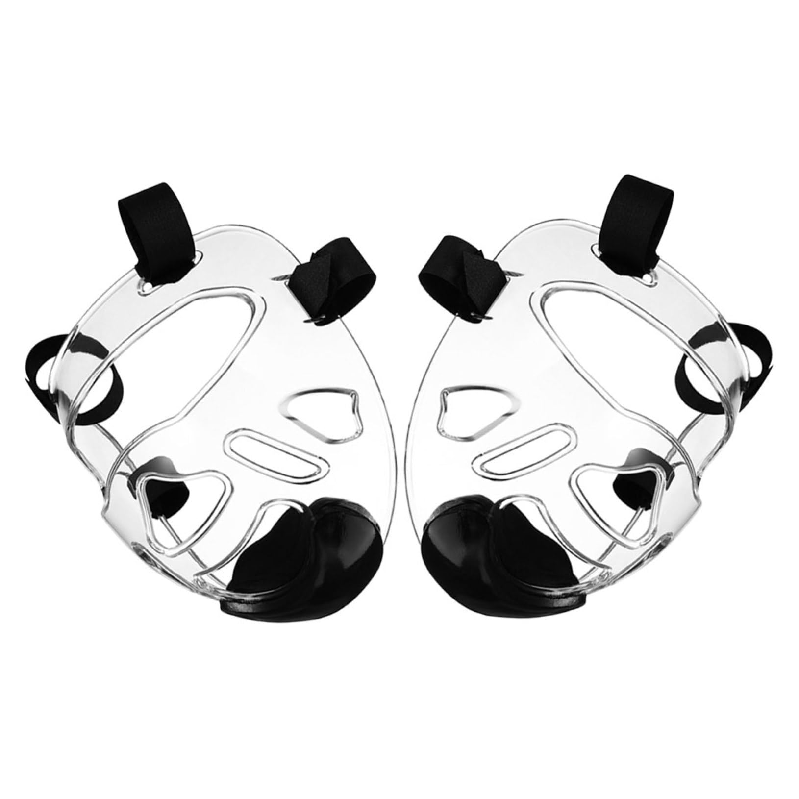 NOLITOY Maschera Protettiva Protezione Facciale Taekwondo 2 Pezzi per in Plastica Temprata, Portatile e Affidabile Rimovibile per Allenamento di Karate