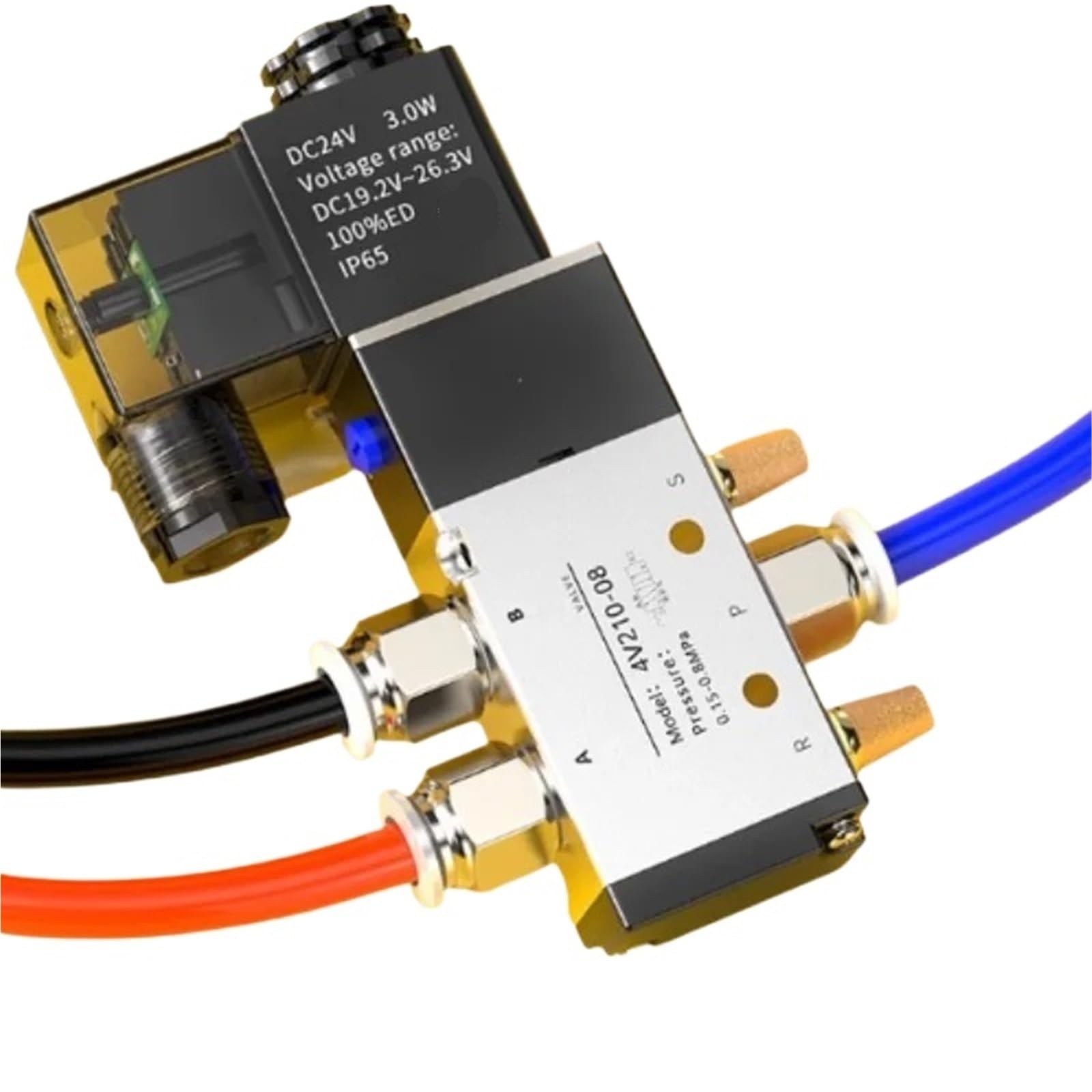 Électrovanne 4V320-10 DC24V pneumatique à 5 voies pour vérin