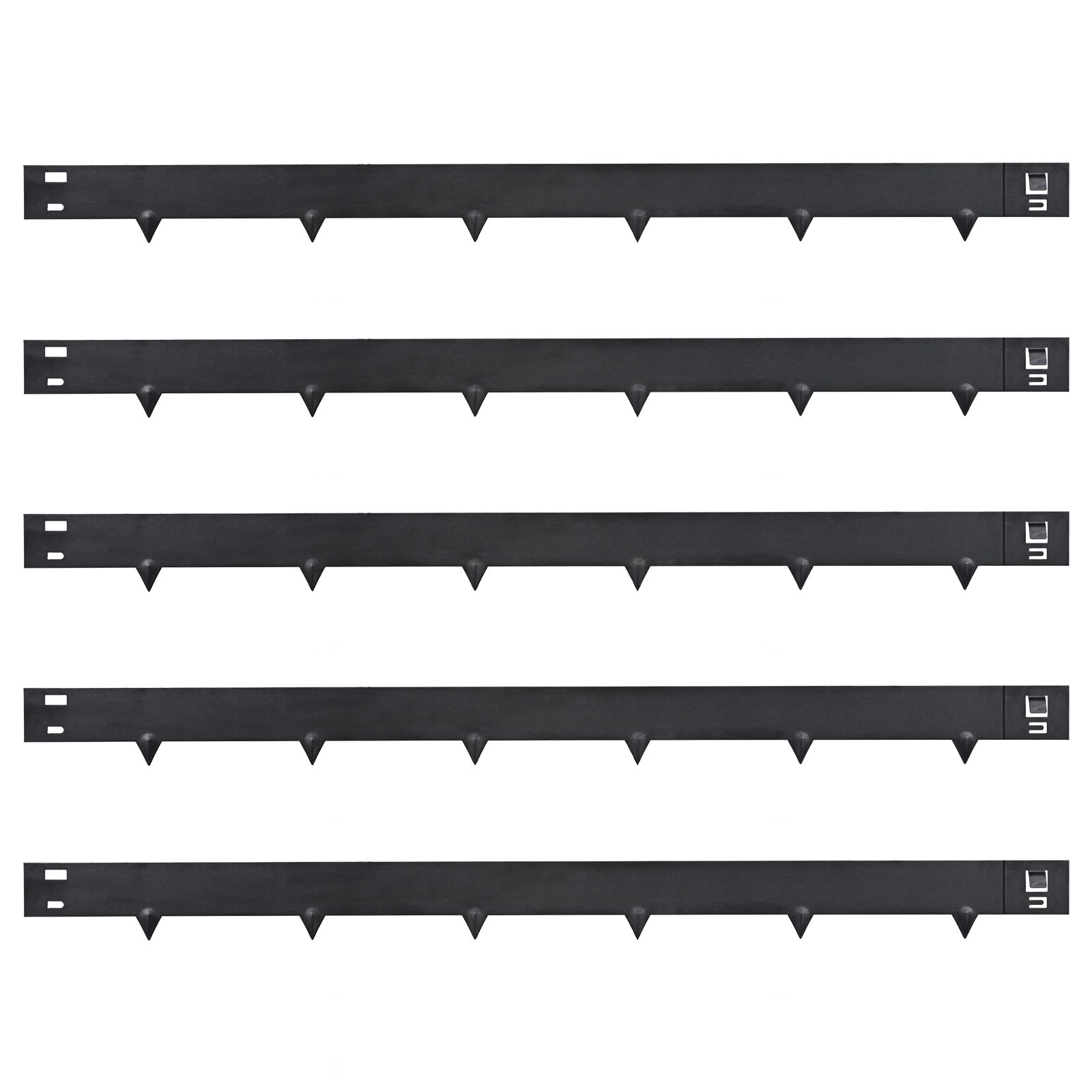 LMYYGOOSteel Landscape Edging Black Garden Edging Border Length Flexible Landscape Edging Anchoring Stakes (2INCH 5 PCS)