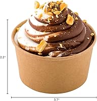 Vista 5 de Restaurantware Coppetta Coppetta - Vasos desechables de 200 CT para helado de 8 onzas líquidas para bebidas calientes y frías: perfectas para cafés