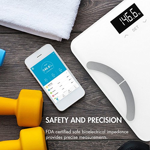 Tenergy Vitalis Body Fat Scale Digital Weight Bluetooth Connected App Scale, High Precision Bmi Scale With Large Easy Read Backlit Lcd, Body Scale, Max Weight 400 Pounds, Compatible With Ios/Android #TOP4