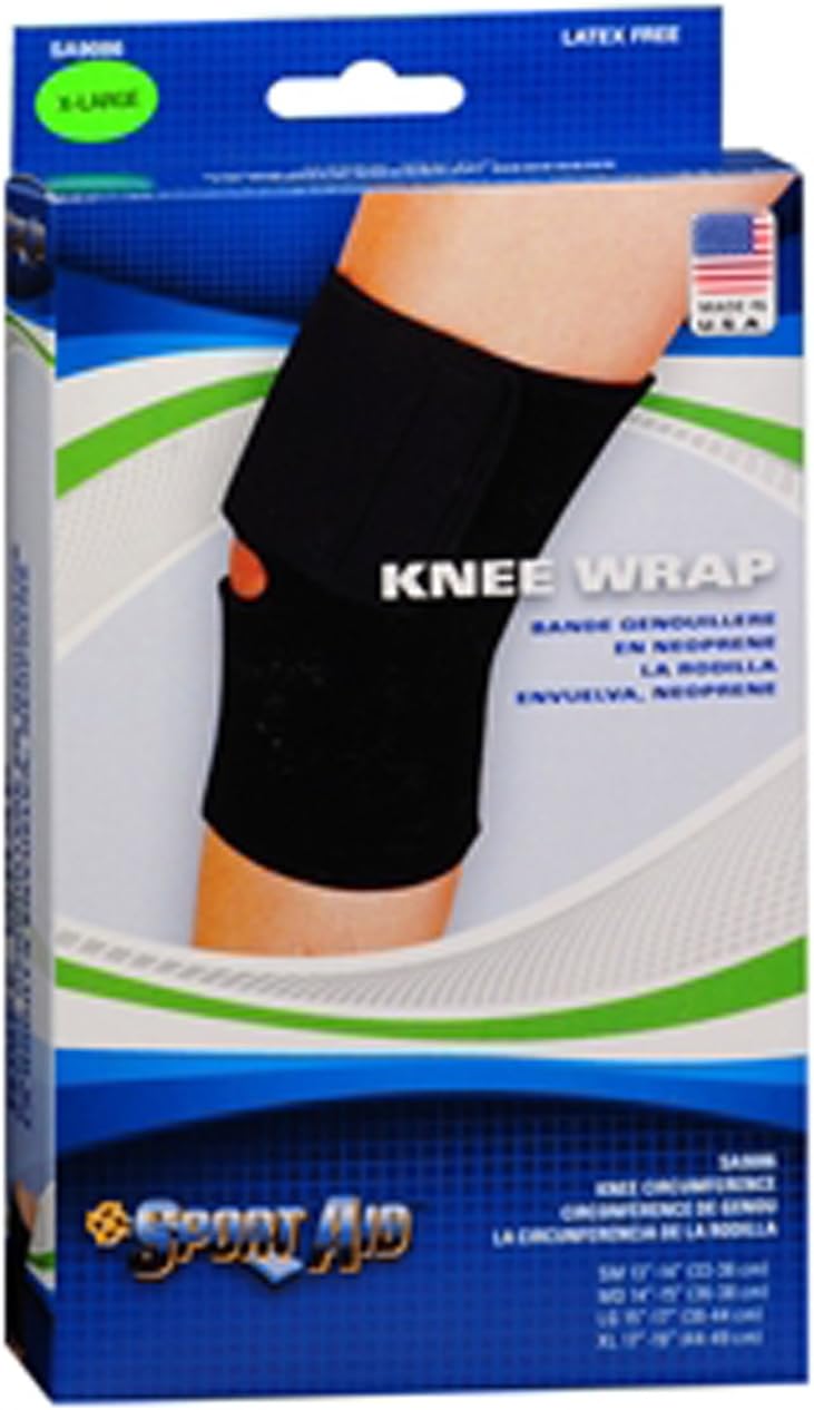 Scott Specialties Knee Wrap Black Neoprene Sport Aid, X-Large, 0.3 Pound