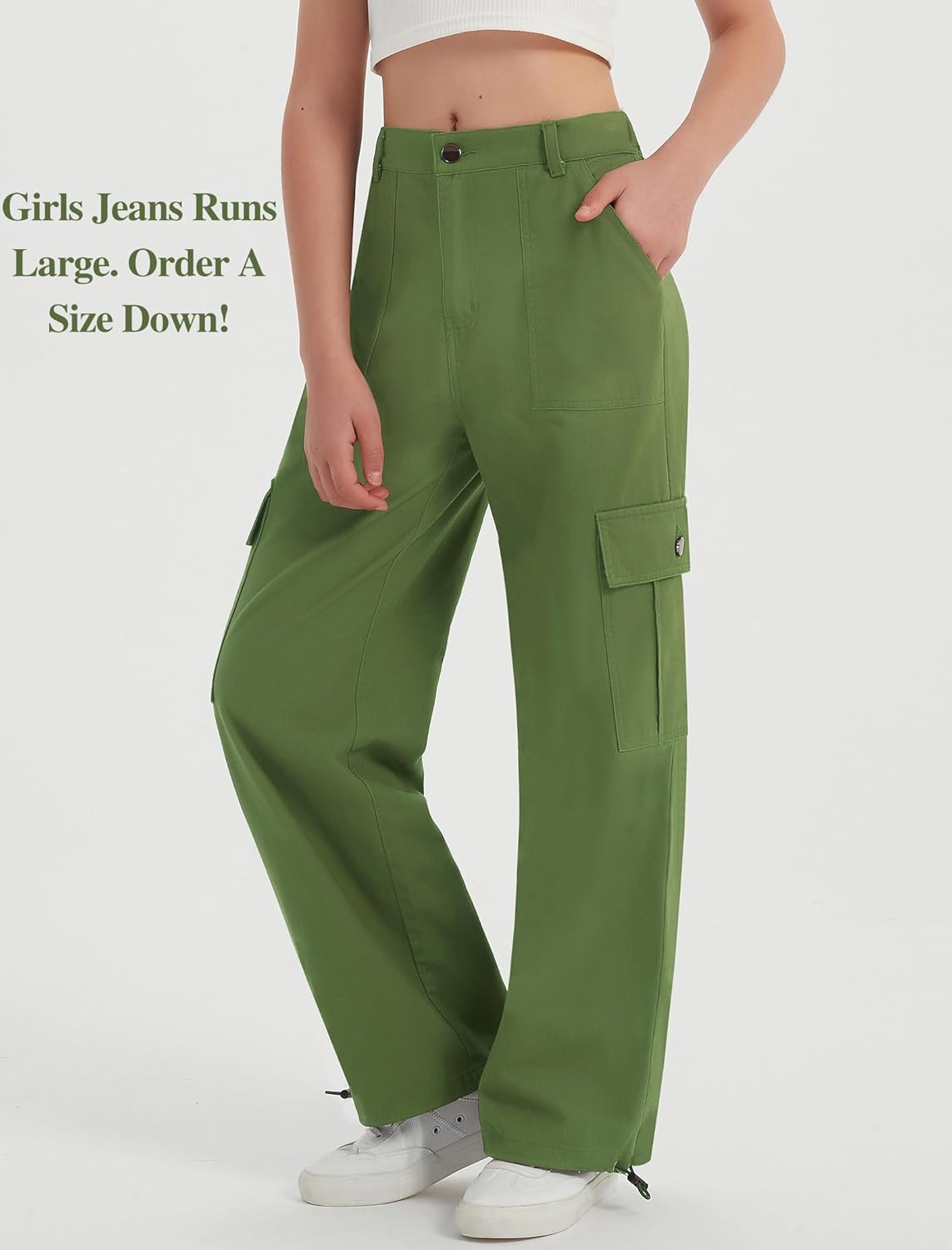 EXARUS Girls Jeans Cargo Pants Baggy Wide Leg High Togo Ubuy