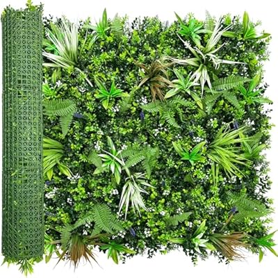 ODTORY Artificial Boxwood Topiary Hedges Panels: 40'' x 120'' UV-Protected Privacy Faux Grass Wall Backdrop Fence Screen for Patio, Balcony, Garden, Backyard Indoor Outdoor Green Decor