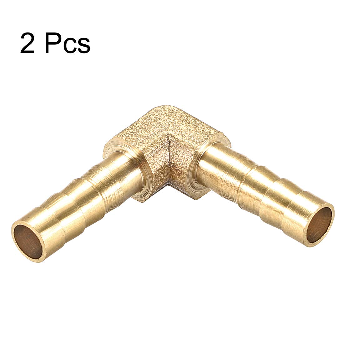 2 Raccords Coudés 90° Laiton 6mm (1/4") - Pour Tuyaux Air, Eau, Carburant - Connexion Simple Et Solide - 9