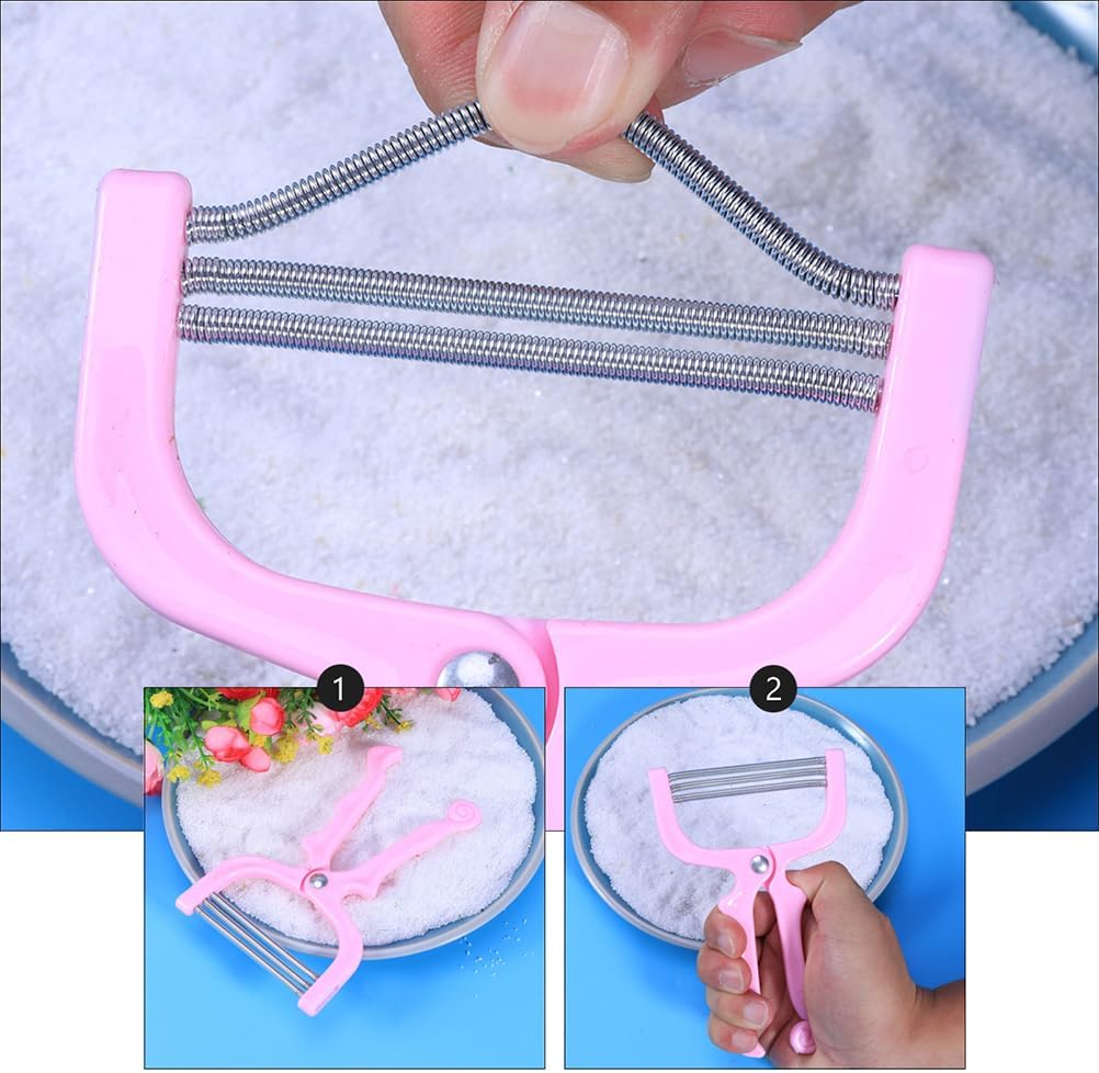 DOITOOL Manual Facial Hair Removers Set 2Pcs Hair Threader Epilator for Women - Precise Plucker for Chin Upper Lip Eyebrows Cheeks - Gentle Root Removal Tool 5.90X3.54X0.39In