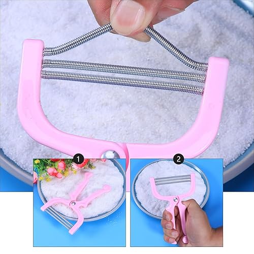 Miniatura 9 de Artibetter Herramienta de enhebrado de resorte, 1 Unidades de 2 unids de roscado de belleza, depiladora facial, herramienta de depilación de