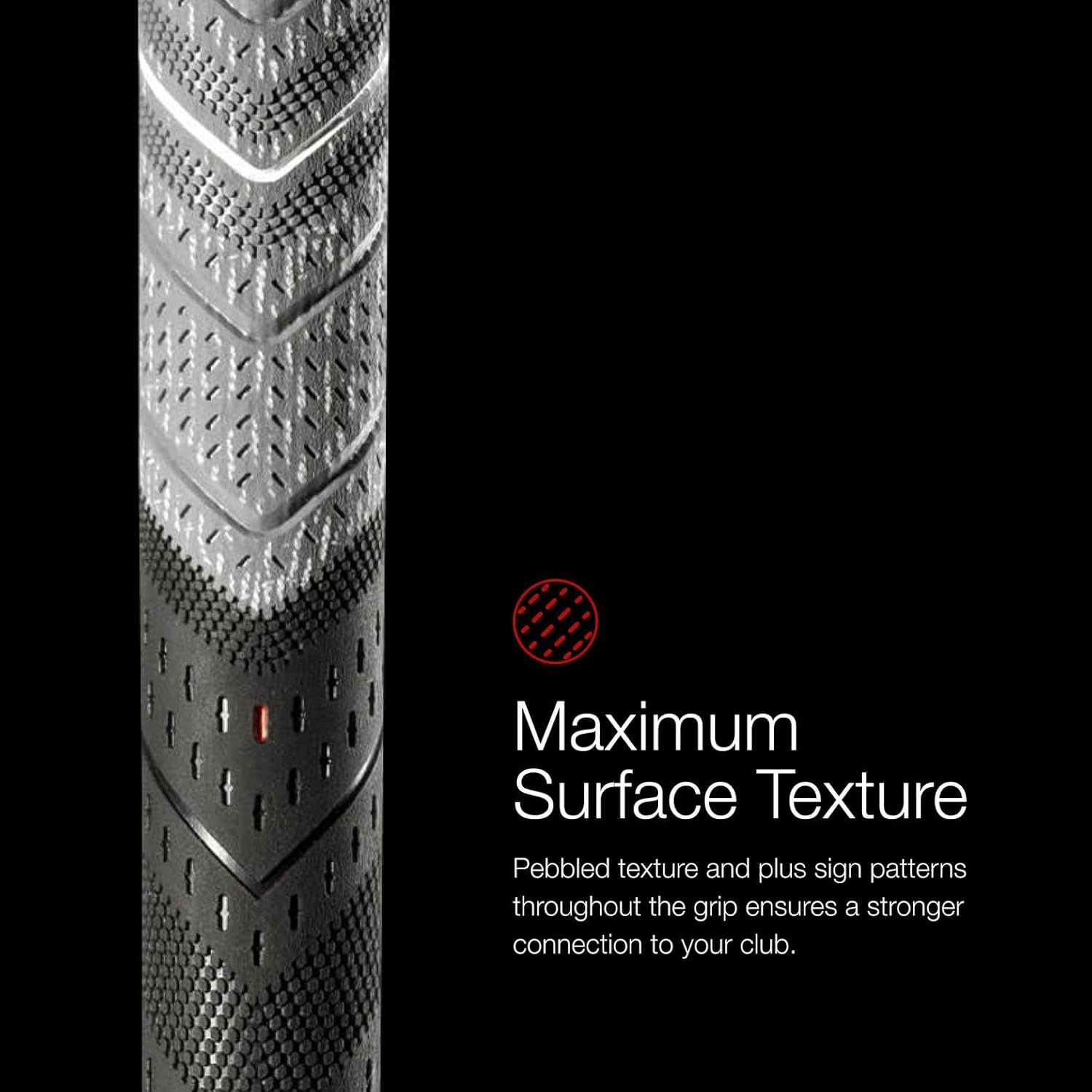 Golf Pride MCC Plus4 Golf Club Grip - All-Weather Hybrid Grip with Larger Lower Hand - Brushed Cotton Cord & Pebbled Texture - Royal/White