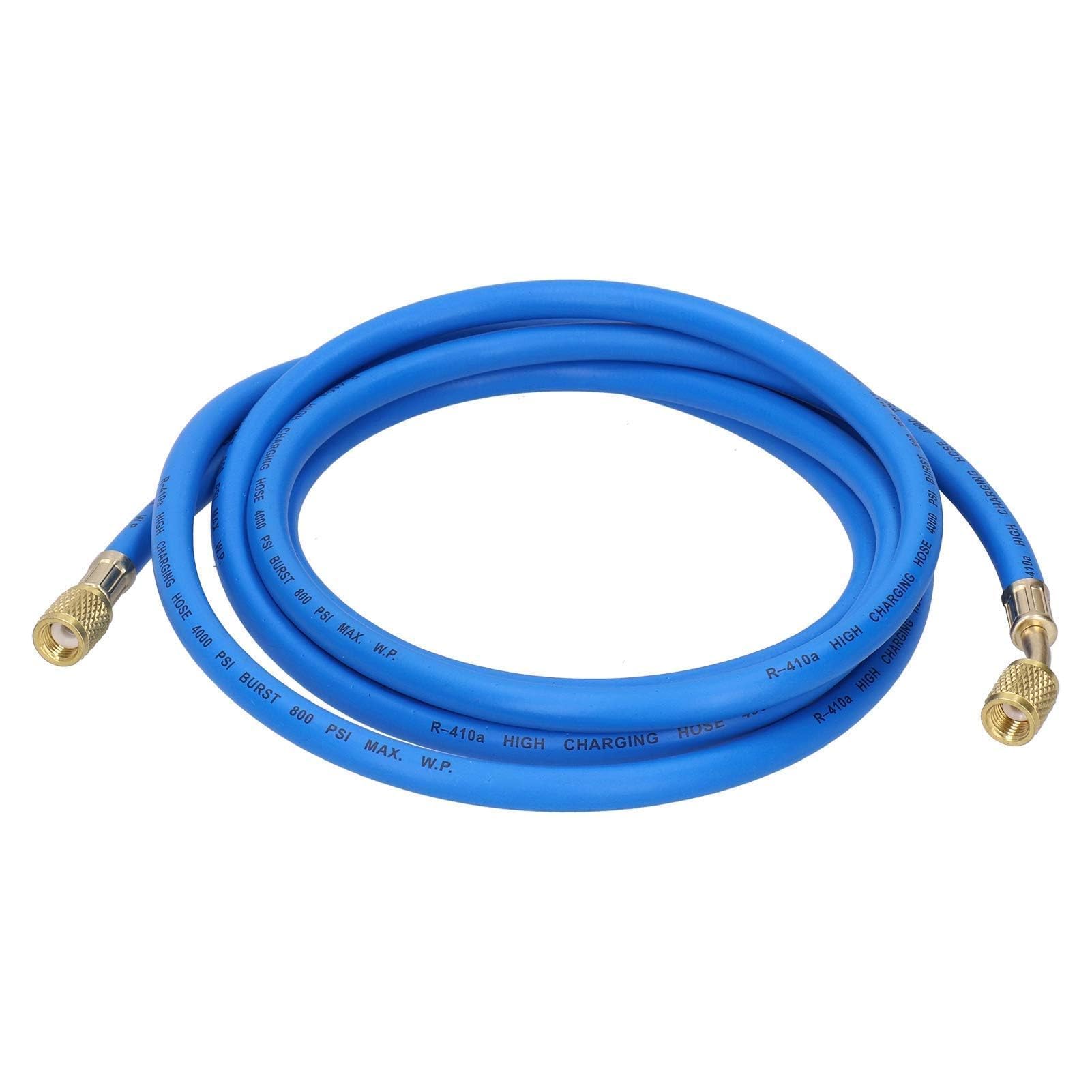 Zerodis 2PCS Tubo di Ricarica del Refrigerante per Condizionatore d'Aria in Lega di Ottone e Gomma con Valvola, Strumento Accessorio per Refrigerazione, 1/4 x 1/4, 800 PSI