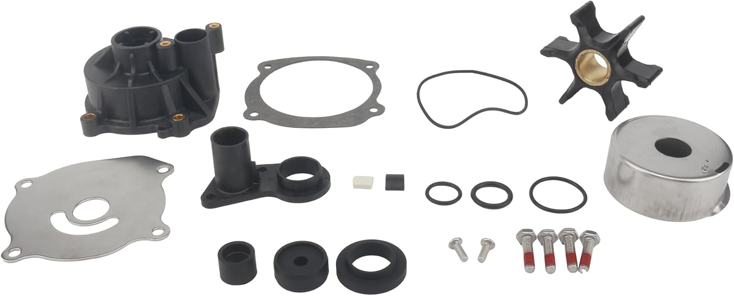 5001594 Water Pump Impeller Repair Kit for Johnson Evinrude OMC Outboards V4 V6 V8 85-300 HP Engines 1979-UP Marine Cooling System Service Compatible with Sierra 18-3390 18-3392 Replacement GLM 12102