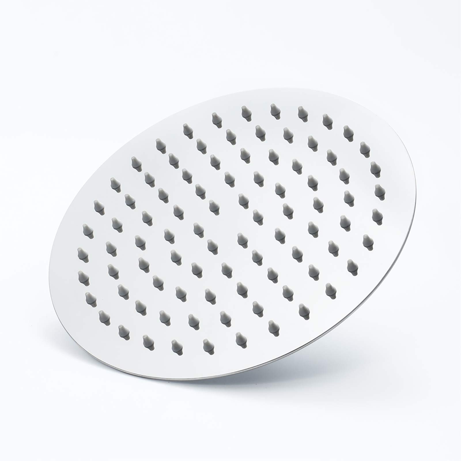 Alcachofa de Ducha, Cromado Ronda Alcachofas Fijas para Ducha de Alta Presión 304 Acero Inoxidable Ultra Delgado Rociador Ducha Efecto Lluvia,8 Inch